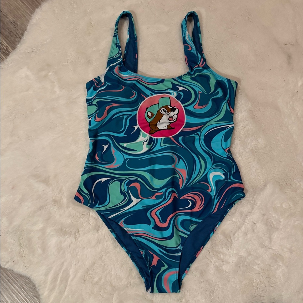 Colorful Swirl Pattern Swimsuit Buc-ees NWOT